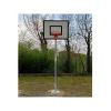 Vivisport Mezzo impianto minibasket/basket monotubo sez. 10x10 cm., zincato a caldo, tabellone minibasket 120x90 cm., fissaggio a terra con piastra - ART. 4233